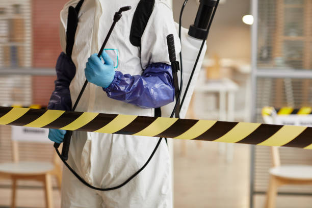Professional Infectious Disease Decontamination technician working in Woodcliff Lake, NJ